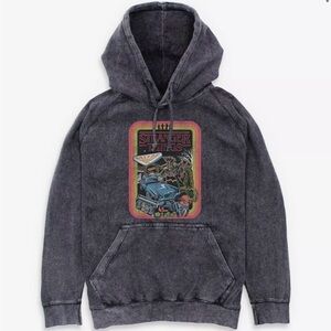 Stranger Things Retro Collage Mineral Wash Hoodie